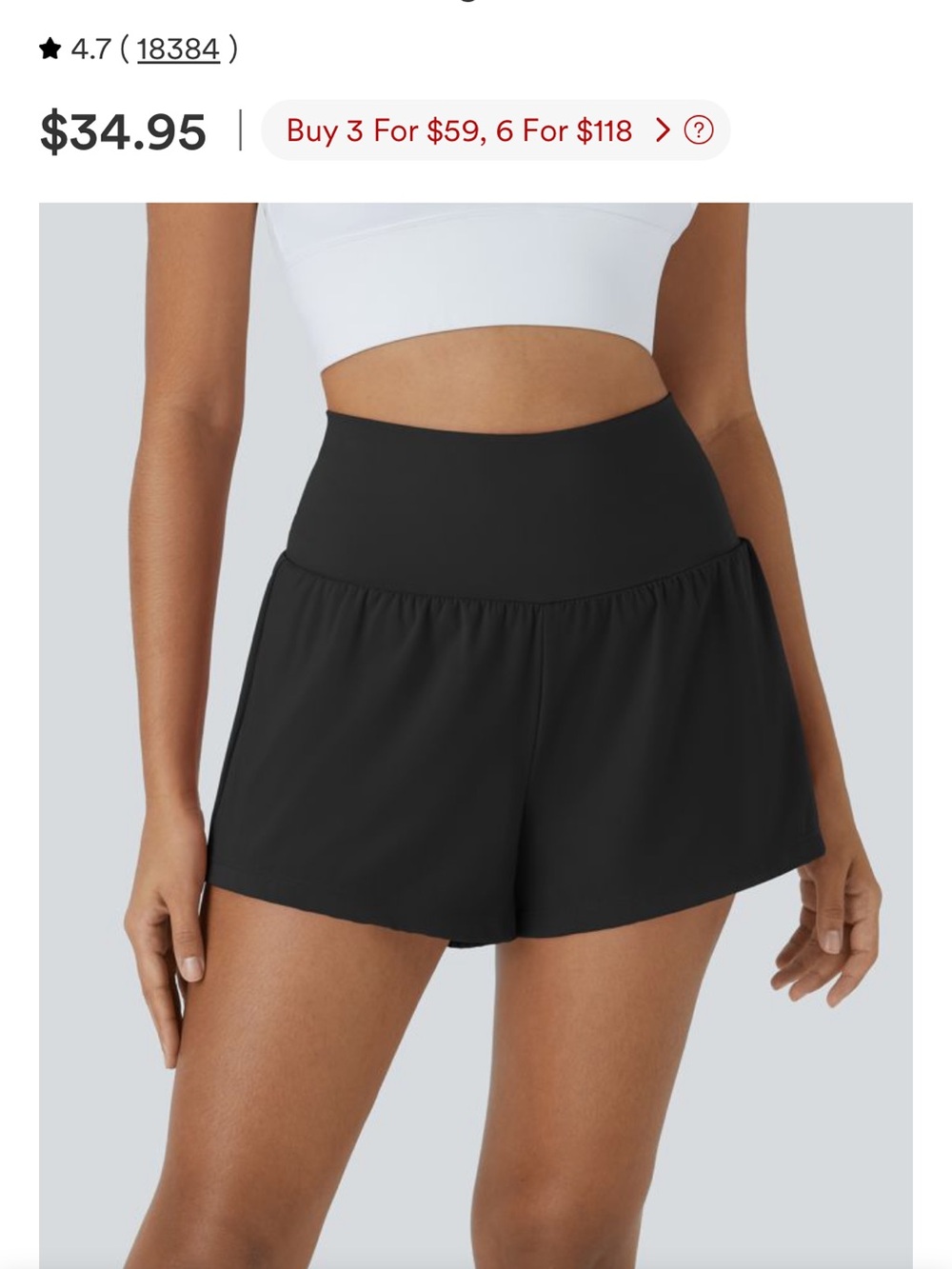 Halara SoftlyZero™ Airy Super High Waisted 2-in-1  Yoga Shorts black NWT